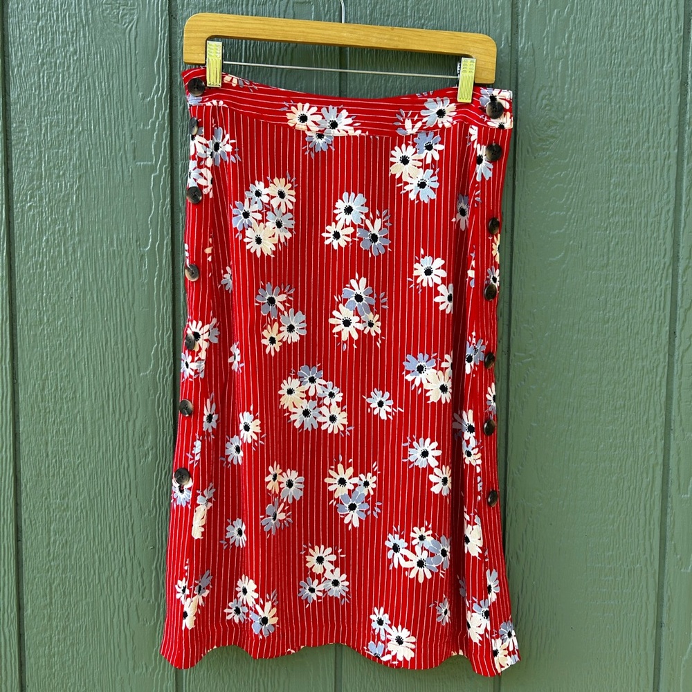 Madewell Floral Midi Skirt